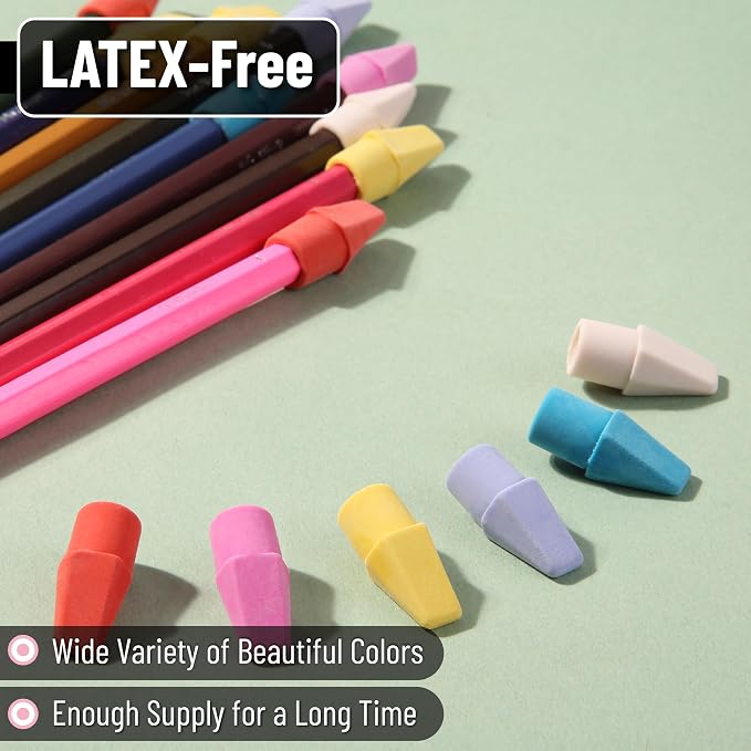 Mr. Pen- Pencil Erasers Toppers, 120 Pack, Latex Free, No Smudge | Mr Pen - Image 4