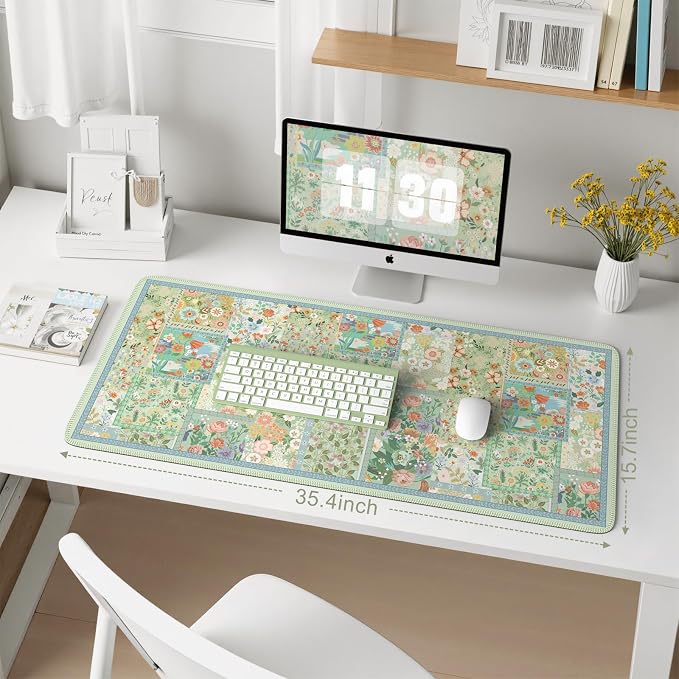 iCasso Green Large Mouse Pad, Gaming Mat, Desk Matt - Image 2