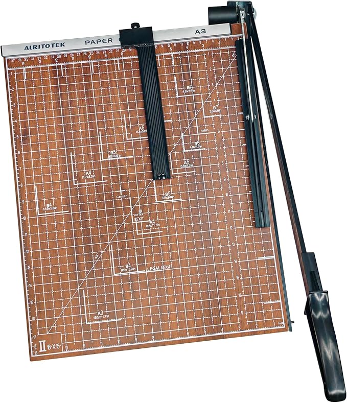 A3 Guillotine Paper Cutter Trimmer, 10-12 Sheets Capacity by ALRITOTEK