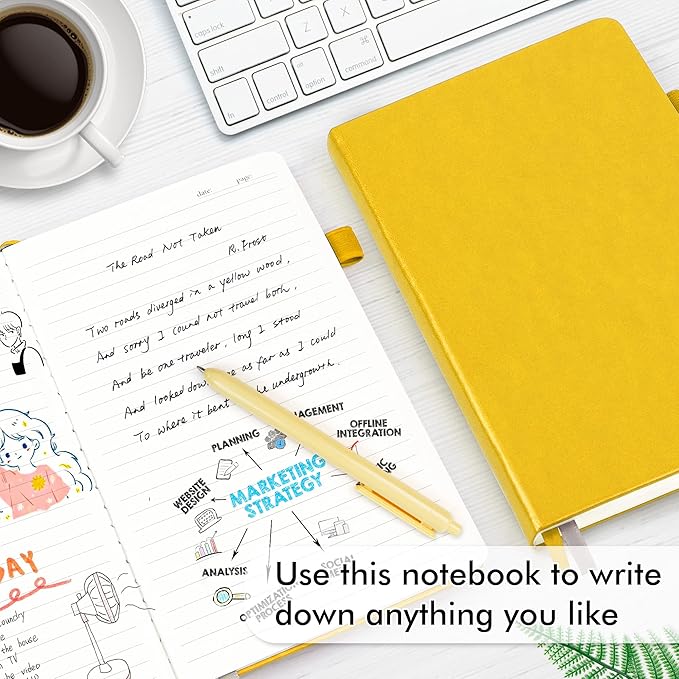 5 Pack Journal Notebook Bulk for School, Feela Hardcover Business Notebooks - Image 4