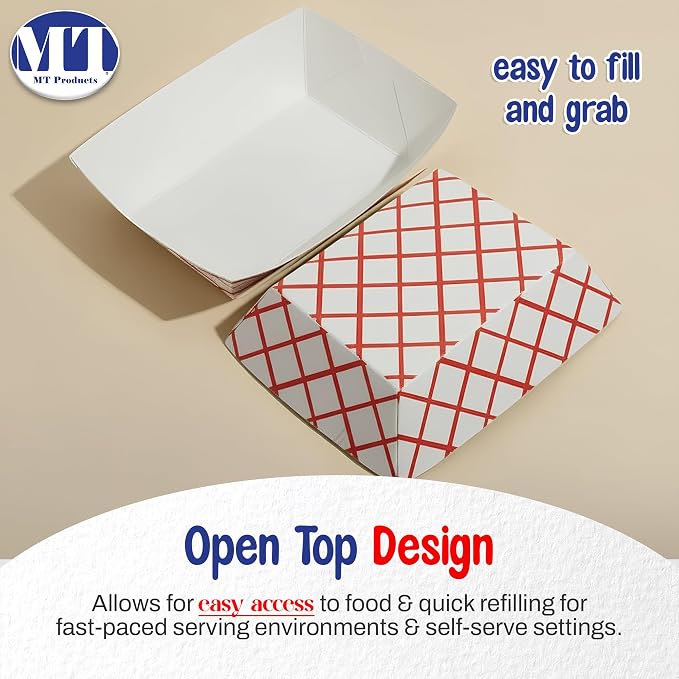 MT Products Plaid Charcuterie Trays 1/2 lb. - Image 6