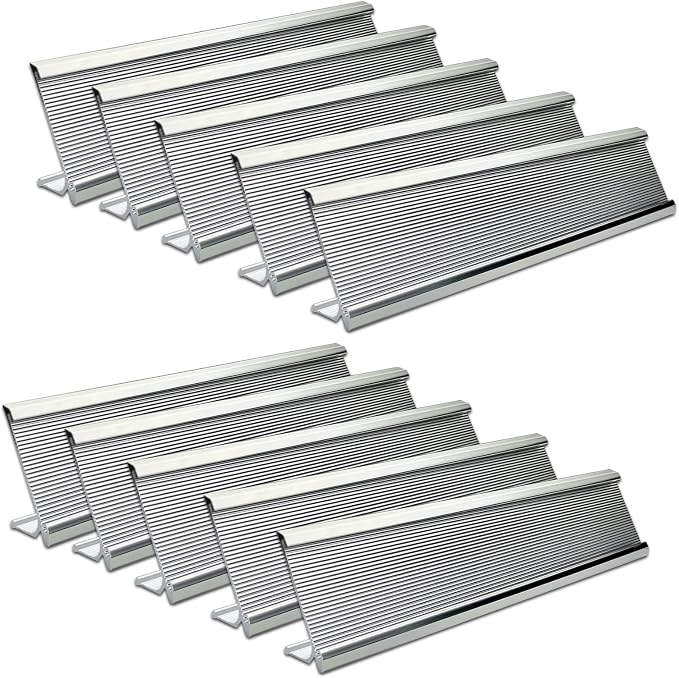 10 Pack 2" x 10" Aluminum Desk Name Plate Holder, Office Name Plate Holder by Unknown