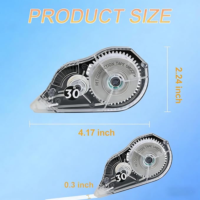 White Correction Tape, Clean and Easy to Use Tear-Resistant Tape Office or - Image 2