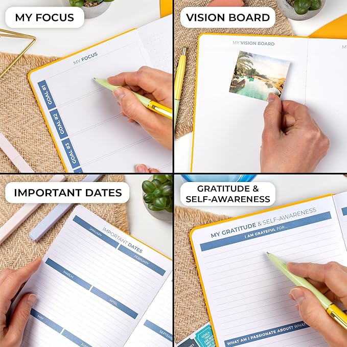 Clever Fox Planner 2nd Edition – Colorful Weekly & Monthly Goal Planner, Time Management & Productivity Organizer, Undated, A5 (Amber Yellow)-DeskLoop Office