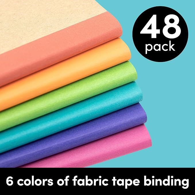 PAPERAGE 48-Pack Composition Notebook Journals, 120 Pages, Kraft Cover - Image 2