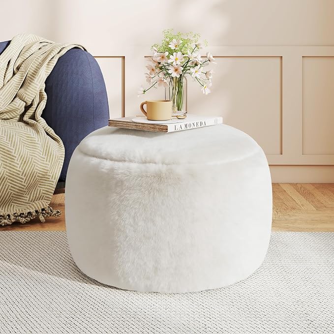Gericco Round Stuffed Pouf Ottoman by Gericco