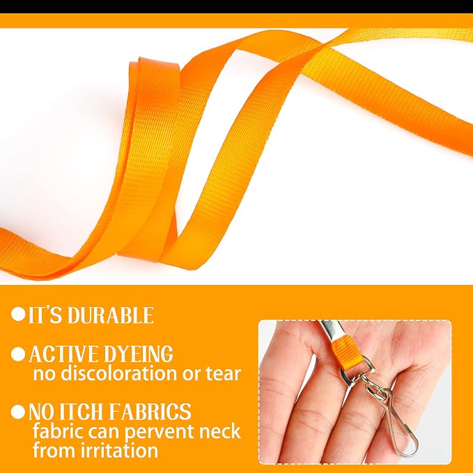 LOCONHA 100 Pack Orange lanyards Lanyards - Image 4
