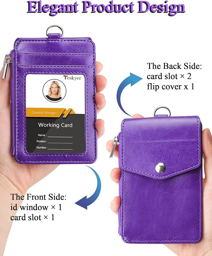 Teskyer Leather ID Badge Holder - Image 6