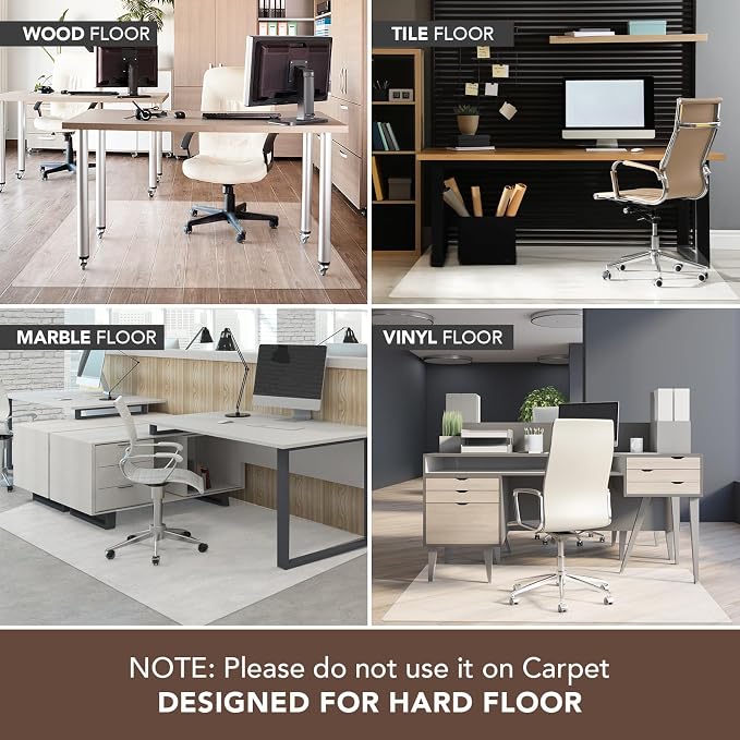 Office Chair Mat for Hardwood Floor: 63"x 51" Extra Large Chair Mats for - Image 6