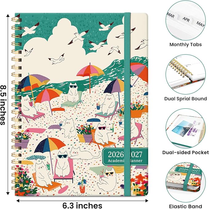 Planner 2026-2027, Hardcover Monthly and Weekly Academic Planner July 2026 - Image 4