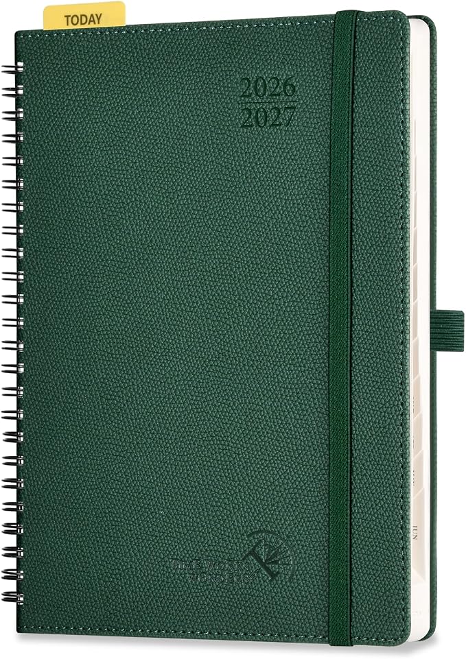 POPRUN 2026-2027 Academic Weekly Planner, 6.75" x 8.75" Horizontal Daily Book by POPRUN