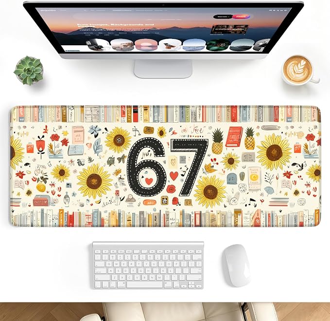 Desk Mat, Big Desk Pad, 31.5x11.8 Inches Extended Big Gaming Mouse Pad by stanploe