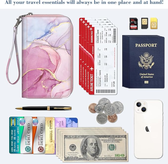 Fintie Family Passport Holder Wallet, RFID Blocking Travel Document Organizer - Image 3