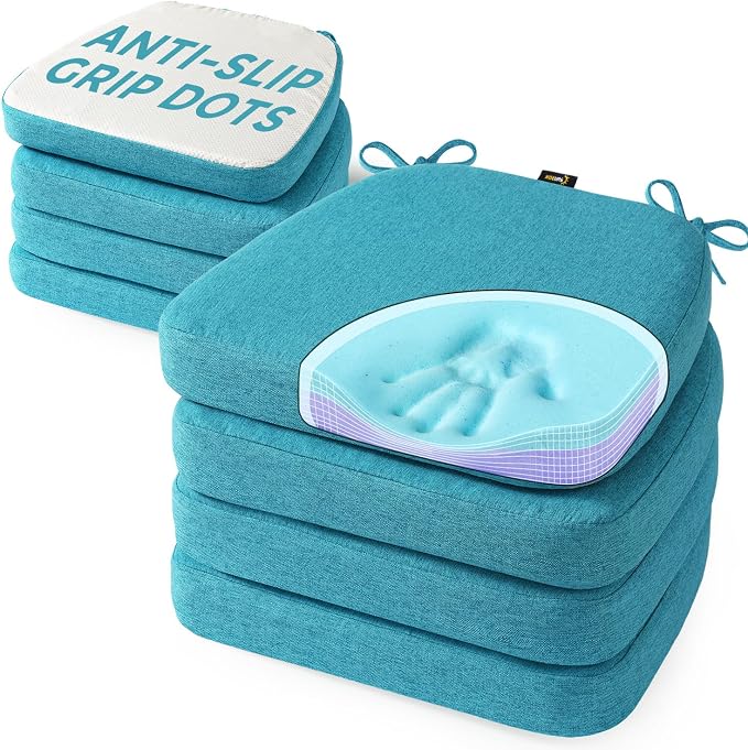 SUNROX Cooling Gel Memory Foam Chair Cushions, 2.6" Thick U-Shaped Dual-Layer by SUNROX