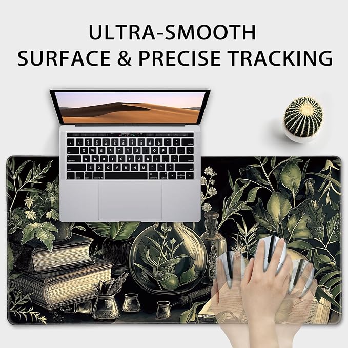 Gothic Dark Botanical Large Gaming Mouse Pad 31.5"x15.7"｜XXL Desk Mat, Non-Slip - Image 5
