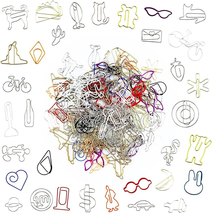 150 Pcs Mixed Cute Paper Clips, Fun Office Supplies Gifts by Unknown
