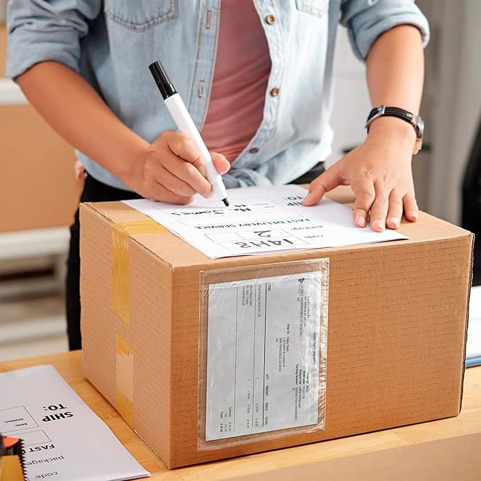 APQ Clear Top Loading Packing List Envelopes, 7 x 10 Inches. 100 Pack Packing - Image 6