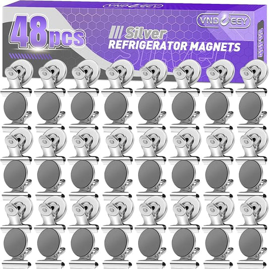 VNDUEEY Fridge Magnets Refrigerator Magnets, 48 Pack Strong Magnetic Clips by VNDUEEY