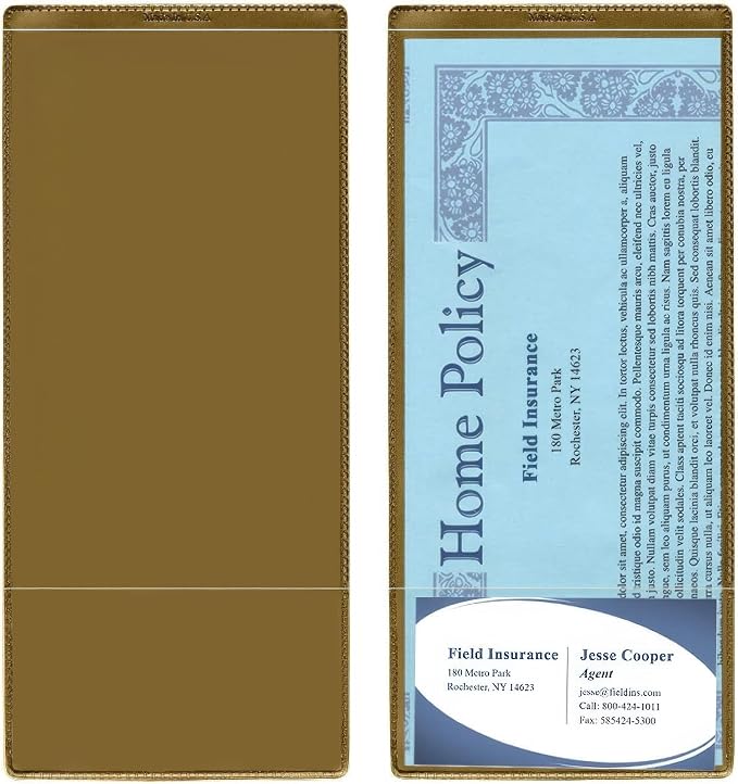 toreSMART - Gold Plastic Policy Holders - 50 Pack - INS30-GOLD-50 by StoreSMART