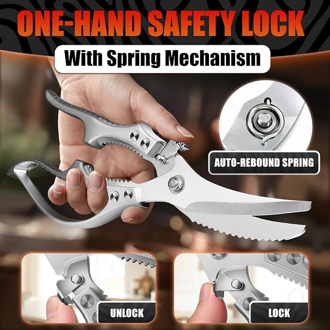 Premium Stainless Steel Poultry Shears – Heavy Duty Kitchen Shears - Image 6