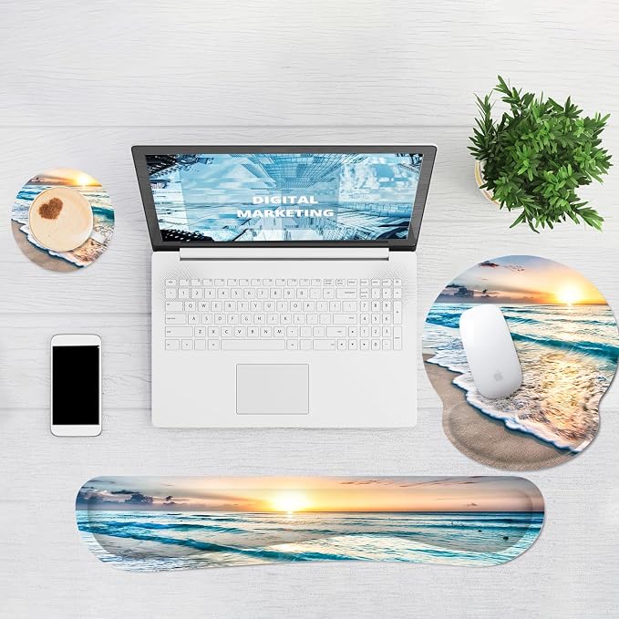 Ergonomic Mouse Pad with Wrist Rest and Keyboard Wrist Rest, Mousepad and Wrist - Image 7
