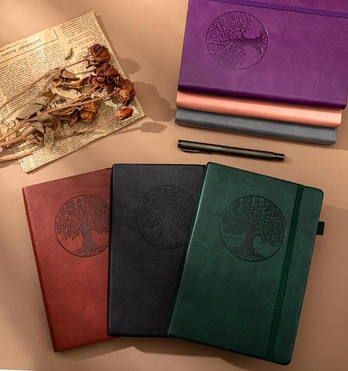 Lined Journal Notebook, A5 Leather Vintage Journals - Image 5
