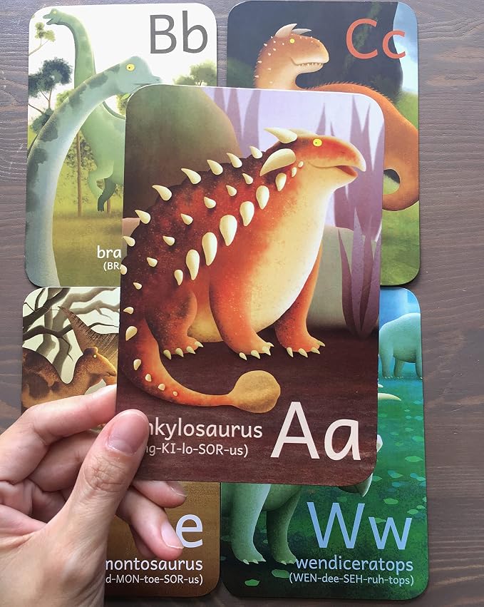 Dinosaur ABC Flash Cards, Alphabet A to Z Dinosaurs flashcards - Image 7