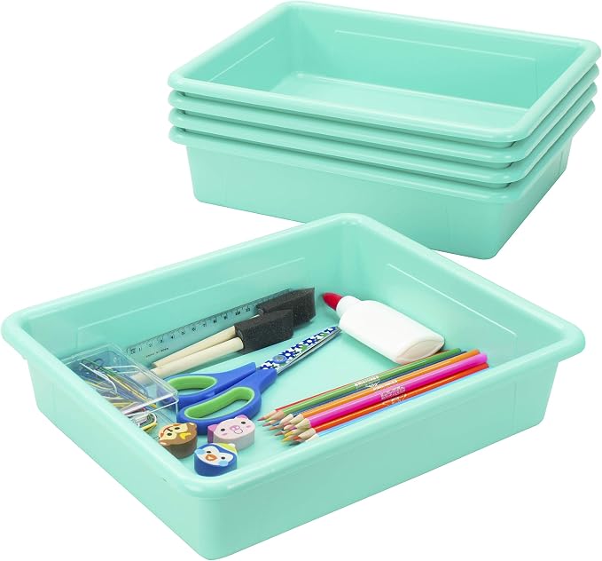 Storex Letter Size Flat Storage Tray – Organizer Bin by Storex