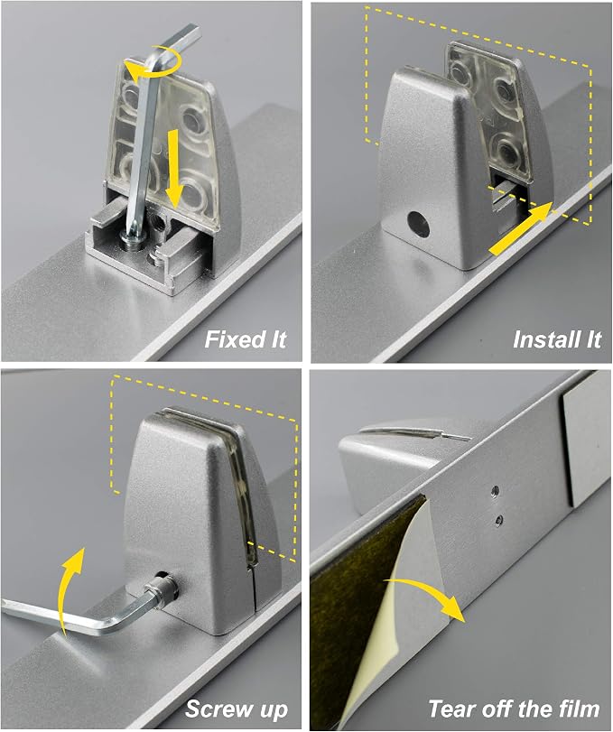 Sneeze Guard Clamp Bracket 4 Pcs Shield Base - Image 3