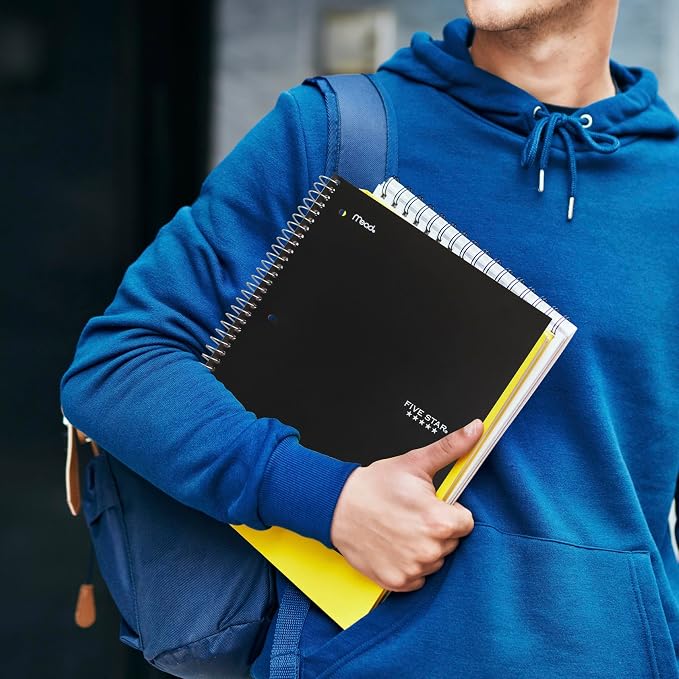 Five Star Spiral Notebook + Study App, 3 Subject, Wide Ruled Paper, 150 Sheets - Image 7