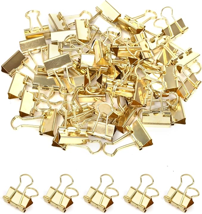 Binder Clips, 50 Pack, 0.75 in Small Paper Clips by Unknown