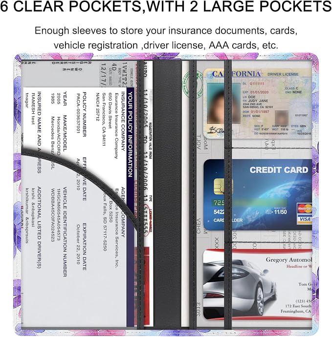 LumiMokki Premium Car Registration & Insurance Card Holder - Image 4
