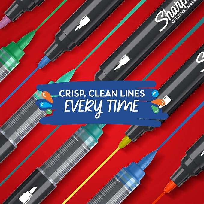 Sharpie Creative Markers, Water-Based Acrylic, Brush Tip, Kids Activity - Image 6