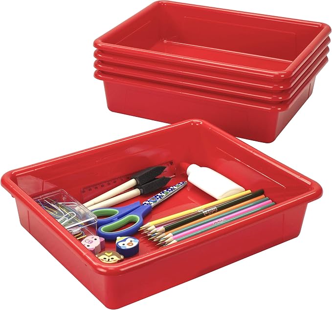 Storex Letter Size Flat Storage Tray – Organizer Bin by Storex