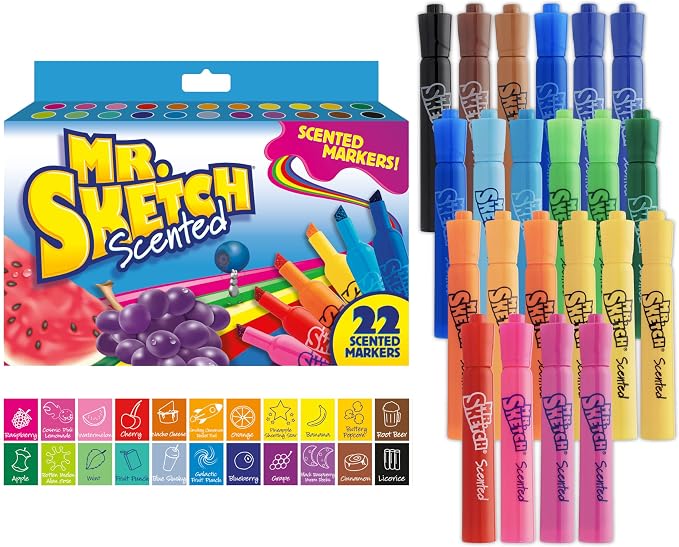 Mr. Sketch Scented Markers, Chisel Tip, Spark Creativity, Arts & Crafts by Mr.+Sketch