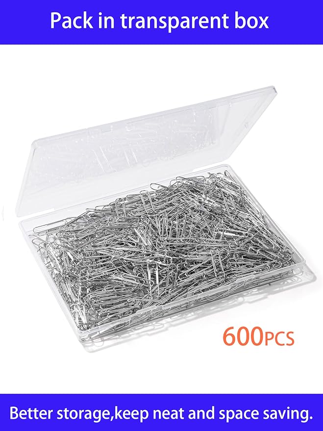 Paper Clips, 1-2/7" Silver School Office Supplies Heavy Duty - Image 5