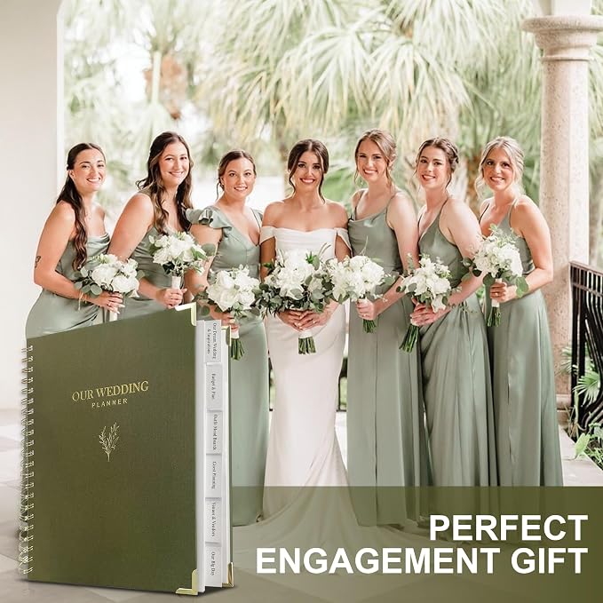 LADY&HOME Wedding Planner Book and Organizer, Linen Cover Wedding Planner Binder - Image 4