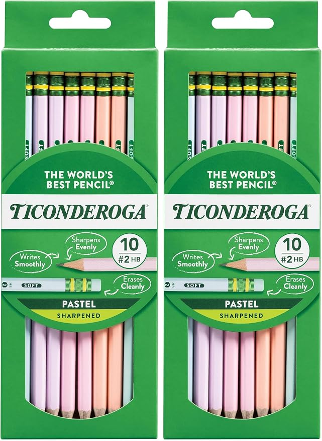Ticonderoga® Pastel Pencils, 2 Soft by Ticonderoga