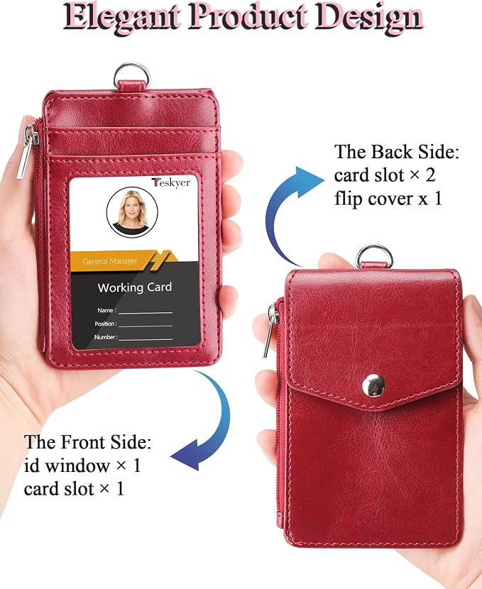Teskyer Leather ID Badge Holder - Image 6
