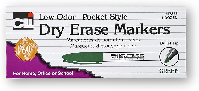 Charles Leonard Dry Erase Markers, Pocket Style - Image 3