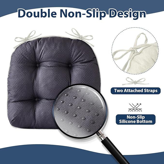 IASEAHK Chair Cushions for Dining Chairs, Seat Cushions for Kitchen Chairs - Image 4