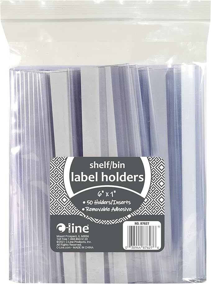 C-Line Self-Adhesive Label Holders, Top Load, 1 X 6 - Image 5