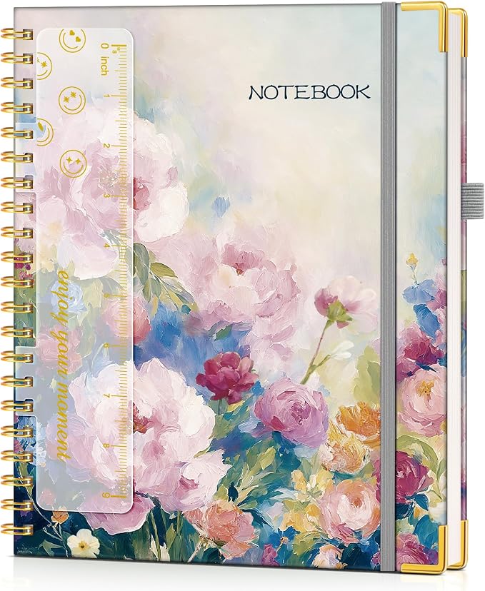 Hardcover Spiral Notebook Journal 8.5” x 11”, A4 Large Cute Notebooks by UEBZFOCS