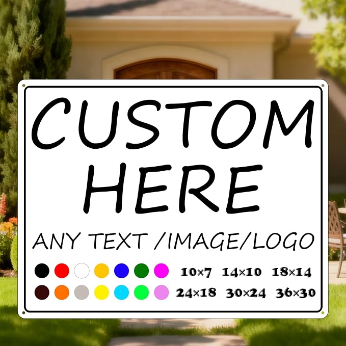 Custom Outdoor Decorative Signs-24×18inches-Personalized Aluminum Signs by HKSIGNS