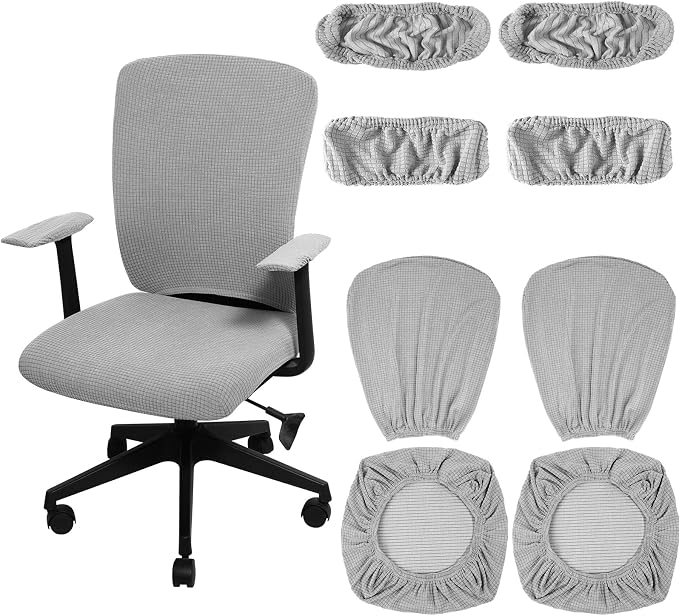 Tallew 8 Pcs Office Chair Covers Set Computer Universal Protective Stretchable by Tallew