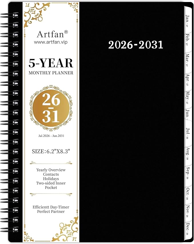 2026-2031 Monthly Planner/Calendar by Artfan