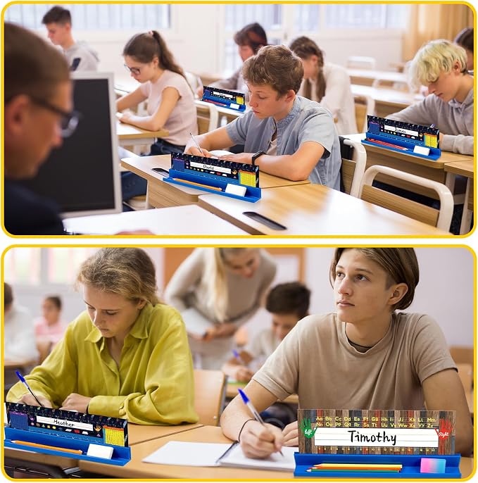 PerKoop 15 Pcs Classroom Desk Name Plates Holder - Image 6