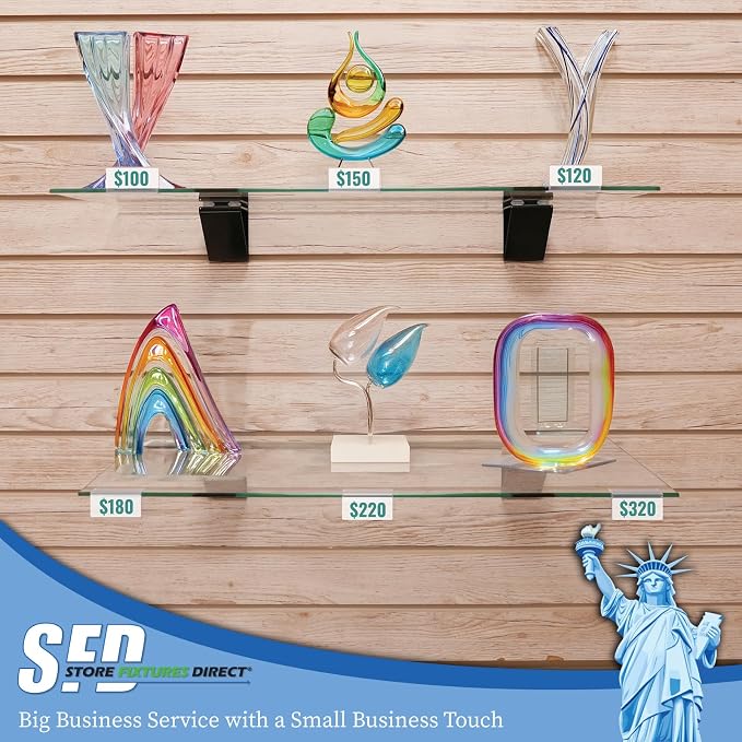 Glass Shelf Sign Holder, 50 Pack - Image 4
