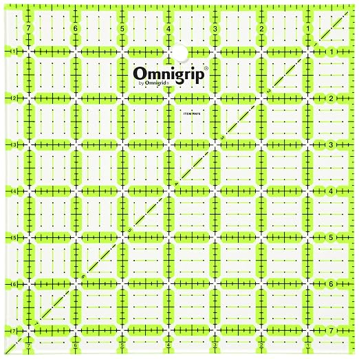 Omnigrip 7-1/2" x 7-1/2" Non-Slip Square Quilting Ruler by Omnigrid by Omnigrid