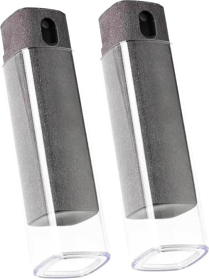 2 Pcs Screen Cleaner Kit, 3-in-1 Touchscreen Mist Cleaner Spray Bottle Tool & Microfiber Cloth for Phone/Laptop/Tablet/TV/Monitor/Car Screens(Grey)-DeskLoop Office